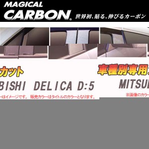 マジカルカーボン カーボンピラー デリカD5 バイザーカット ブラック/HASEPRO/ハセプロ：CPM-V31