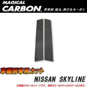 マジカルカーボン ピラーセット スカイラインR33 ブラック/HASEPRO/ハセプロ：CPN-7