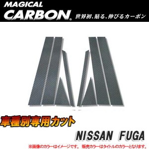 マジカルカーボン ピラーセット フーガ Y50 ブラック/HASEPRO/ハセプロ：CPN-25