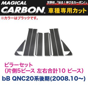 ピラーセット（左右合計10 ピース） マジカルカーボン ブラック bB QNC20系後期(H20/10〜)/HASEPRO/ハセプロ：CPT-63