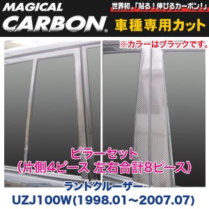 ピラーセット（左右合計8ピース） マジカルカーボン ブラック ランドクルーザー UZJ100W(H10/01〜H19/07)/HASEPRO/ハセプロ：CPT-69