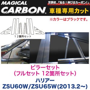 ピラーセット（フルセット 12箇所セット） マジカルカーボン ブラック ハリアー ZSU60W/ZSU65W(H25/2〜)/HASEPRO/ハセプロ：CPT-F79