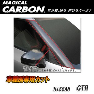 マジカルカーボン Aピラー ブラック GTR CBA-35R (H19/12〜)/HASEPRO/ハセプロ：CPAN-1