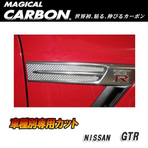 メール便可｜マジカルカーボン サイドエンブレム ブラック GTR CBA-35R (H19/12〜)/HASEPRO/ハセプロ：CSEN-1