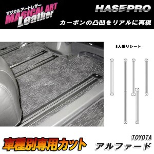 マジカルアートレザー シートレールガード 8人乗りシ−ト ブラック アルファード GGH/ANH20系 H20/5〜/HASEPRO/ハセプロ：LC-SRGT2