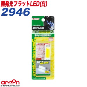メール便可｜エーモン/amon 2946 インテリア LED ライト 内装 車内 照明 面発光フラットLED(白)