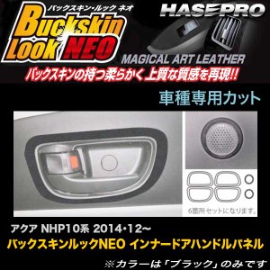 メール便可｜ハセプロ LCBS-IDHPT2 アクア NHP10系 H26.12〜 バックスキンルックNEO インナードアハンドルパネル マジカルアートレザー