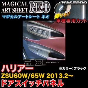 ハセプロ MSN-DPT23 ハリアー ZSU60W/65W H25.2〜 マジカルアートシートNEO ドアスイッチパネル ブラック カーボン調シート