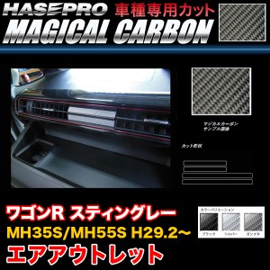 ハセプロ ワゴンR スティングレー MH35S/MH55S H29.2〜 マジカルカーボン エアアウトレット カーボンシート ブラック ガンメタ シルバー