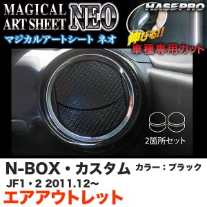 ハセプロ MSN-AOH3 N-BOX・カスタム JF1/JF2 H23.12〜 マジカルアートシートNEO エアアウトレット ブラック カーボン調シート