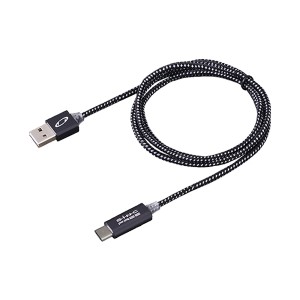 セイワ/SEIWA 充電コード 充電ケーブル USB TYPE-C リバーシブル仕様 アルマイト加工 データ通信/同期可能 長さ1m ブラック D477