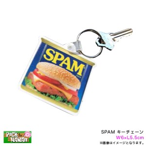 SPAM スパム キーチェーン キーホルダー ローカルフード W6×L5.5cm ハワイ おみやげ UT-KC-SPAM