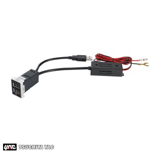 ヤック リバーシブルUSBポート トヨタ車系 AUDIO+QC3.0 18W スペアスイッチホイール 増設 DC12V 専用設計 LED VP136