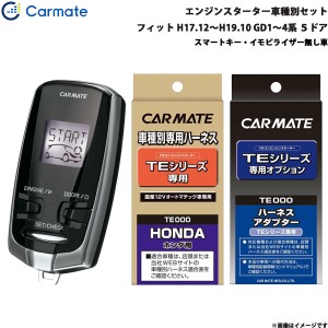 カーメイト エンジンスターター セット 車種別 フィット 5ドア H17.12〜H19.10 GD1〜4系 TE-W7300 + TE54 + TE404