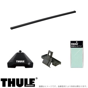 THULE/スーリー ルーフキャリア 車種別セット トヨタ ランドクルーザープラド J150W/J151W ルーフレール無し H21/9〜 7105+7124+5219