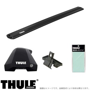 THULE/スーリー ルーフキャリア車種別セット トヨタ ランドクルーザープラド J150W/J151W ルーフレール無し H21/9〜 7205+7215Bx2+5219