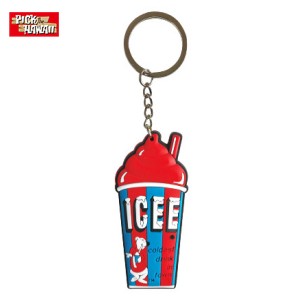 PICK The HAWAII ICEE PVCキーチェーン レッド 赤 PVC キーホルダー フローズン柄 ロコ ハワイ お土産雑貨 UT-KC-ICPVCRD