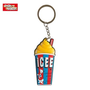 PICK The HAWAII ICEE PVCキーチェーン オレンジ 橙 PVC キーホルダー フローズン柄 ロコ ハワイ お土産雑貨 UT-KC-ICPVCOR