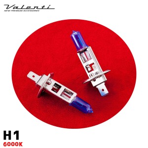 ヴァレンティ/Valenti ハロゲンバルブ H1 ヘッドライト フォグランプ 6000K 55W DC12V 2個入 蒼天光 車 KH12-H1-60