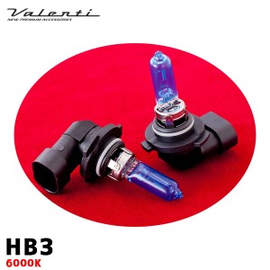 ヴァレンティ/Valenti ハロゲンバルブ HB3 ヘッドランプ  6000K 65W DC12V 2個入 蒼天光 車 KH16-HB3-60