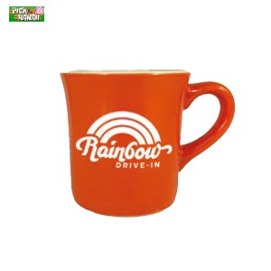 PICK The HAWAII オリジナルロゴマグカップ Rainbow DRIVE-IN オレンジ 橙 陶器 コップ ハワイ お土産 RD-MC-LGOR