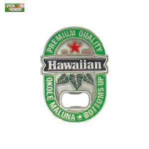 PICK The HAWAII ボトルオープナーマグネット 栓抜き BEER 蓋開け マグネット 冷蔵庫に貼れる ビンビール等 BL-MAG-BOBE