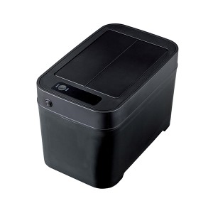セイワ スマートダストボックス ゴミ箱 収納 車内 ブラック 回転横開き式 センサー自動開閉 電池式 大容量4.5L WA69