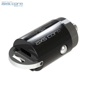 アークス メタルミニチャージャー1 USB-A&C ブラック 充電 12/24V PD対応 最大27W ソケット 車内 超コンパクト X-275