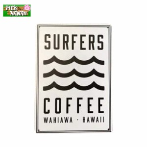 PICK The HAWAII アルミサインプレート リフレクト加工 SURFERS COFFEE 看板 ハワイ 飾り インテリア等 AG-AP-REFSC