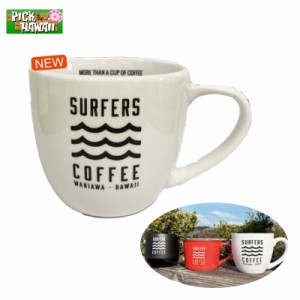 PICK The HAWAII ラテマグ マグカップ SURFERS COFFEE 陶器 コップ 食器 9.3cm×8.8cm SC-MC-LWT