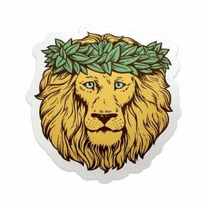 PICK The HAWAII LION COFFEE ステッカー LION ライオンロゴ 直径7.5cm デカール シール ライオンコーヒー LC-STK-LI