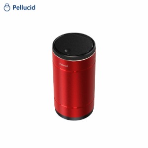 ペルシード メタルシンプルアッシュトレイ レッド 灰皿 吸い殻入 車内 2重構造ボトル アルミ ワンプッシュオープン式 電池式LED PDA2207
