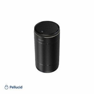 ペルシード メタルシンプルアッシュトレイ ブラック 黒 灰皿 吸い殻入れ 電子/紙タバコ等に 約60本収納 LED PDA2204