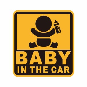 セイワ/SEIWA セーフティーサイン BABY IN THE CAR 赤ちゃん乗ってます 1枚入 外貼り・内貼り兼用 シール ステッカー 安全運転 WA120