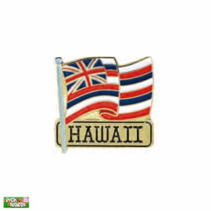 ハワイアンピンズ ピンバッジ ハワイフラッグ キャップやバッグに PINS 旗 ハワイ お土産 PickTheHawaii BL-PB-HIFG