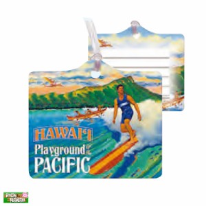 ダイカットタゲッジタグ プレイグラウンドパシフィック ネームプレート キャリーケースや旅行カバンに ハワイ PickTheHawaii IH-LT-PLPF