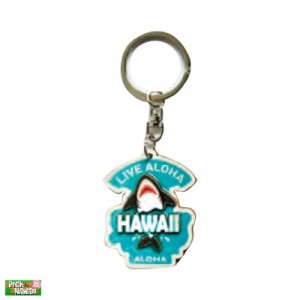 LIVE ALOHA キーチェーン シャーク サメ キーホルダ W4.5×H5.7×D0.6ｃｍ ハワイ お土産 PickTheHawaii CF-KC-LASK