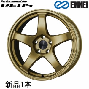 エンケイ パフォーマンスライン PF05 19インチ 19x8J +45 PCD100 5穴 Gold ホイール 1本  ENKEI 