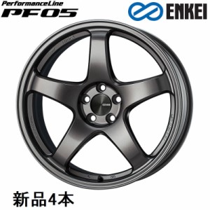 エンケイ パフォーマンスライン PF05 18インチ 18x9.5J +15 PCD114.3 5穴 Dark Silver ホイール 4本  ENKEI 