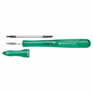 PB SWISS TOOLS(ピービースイスツールズ) レインボー差替式精密ドライバー （グリーン）  168-00GREEN