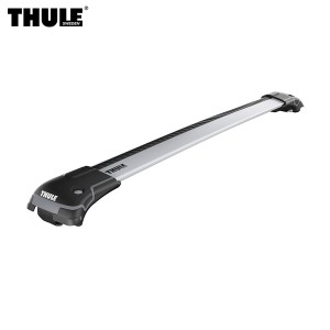 THULE/スーリー:9585 ウイングバーエッジ シルバー 78cm/86ｃｍ ベースキャリア ルーフレール用 フット+バー 2本セット 風切り音低減