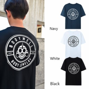  Tシャツ BodyWell オリジナルTシャツ クルーネック メンズ レディース 半袖 ゆったり カジュアル ロゴT 