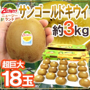 ゼスプリ ”サンゴールドキウイ” 超大玉 18玉 約3kg【予約 4月下旬以降】 送料無料