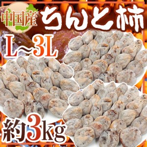 ”ちんと柿” L〜3L 約3kg 中国産【予約 入荷次第発送】 送料無料