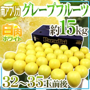 南アフリカ産 ”グレープフルーツ ホワイト” 大玉32〜35玉前後 約15kg【予約 6月中旬以降】 送料無料