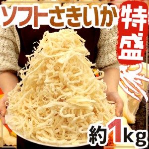 特盛り ”ソフトさきいか” 約1kg（約500g×2袋） サキイカ/するめ/珍味【予約 入荷次第発送】 送料無料