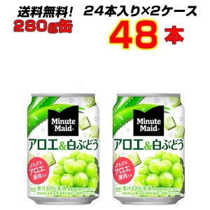 ミニッツメイドアロエ&白ぶどう 280g缶 48本【24本×2ケース】大人買い箱買いまとめ買い 白ぶどう アロエ 触感 [コカコーラ社直送!][送料