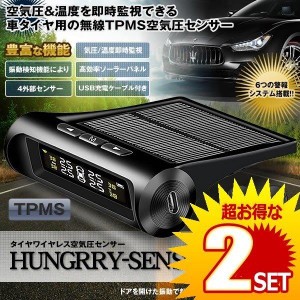 タイヤハングリーセンサー Bタイプ タイヤ空気圧モニター TPMS 空気圧 無線 温度 即時監視 6つ アラーム 振動感知 内部センサー 1.5-6BAR