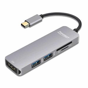 USB Type C ハブ 5ポート HDMI 高速USB3.0 SD&MicroSD カードリーダー 超薄 TYPE5HUB