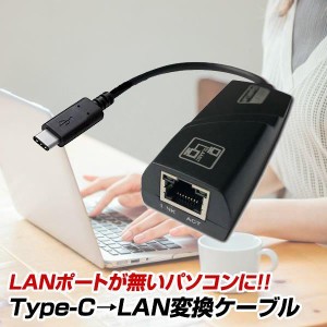 Type-C to 有線LAN RJ-45 変換ケーブル Windows Mac